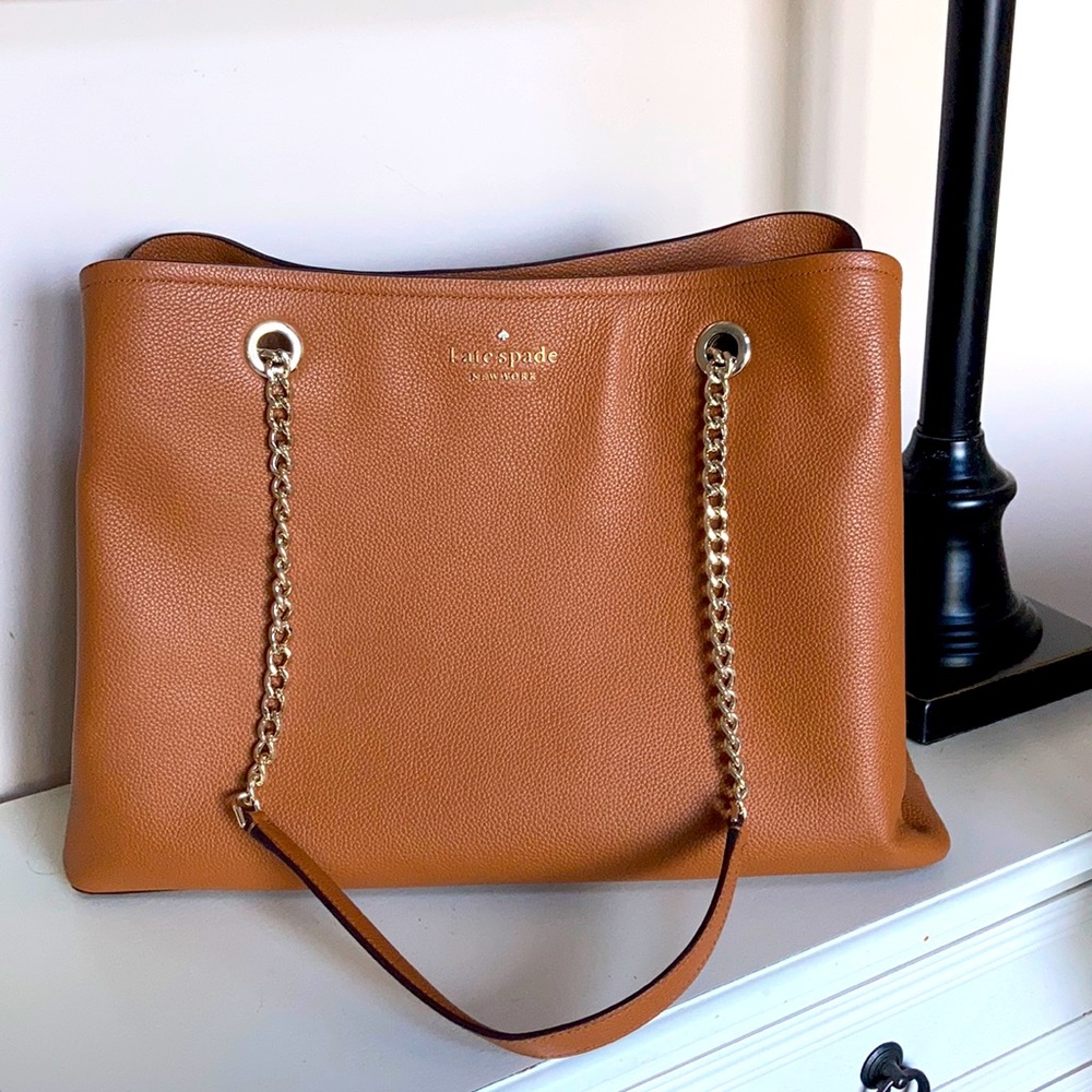 PRICE DROP!!  Kate Spade Large Jordyn Pebbled Leather Chain Handle Handbag